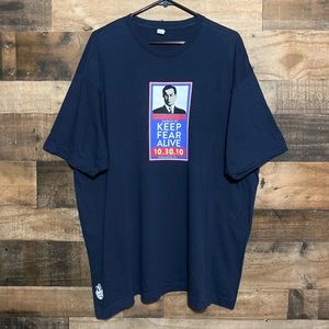 2010 Stephen Colbert Keep Fear Alive Tour Comedy Central T-Shirt Size XXL